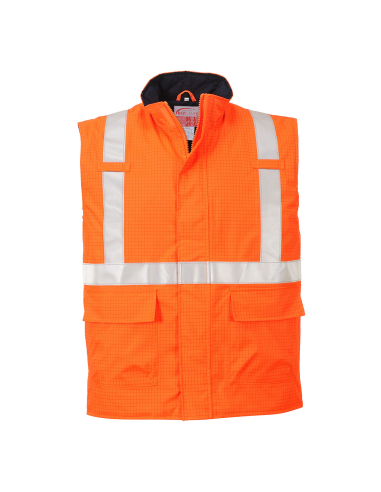 Bodywarmer Hi-Vis Bizflame antistatique et FR - XXL - Orange - PORTWEST
