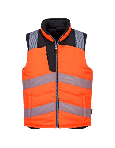 Bodywarmer réversible haute visibilité PW3 - XXXL - Orange/Noir - PORTWEST