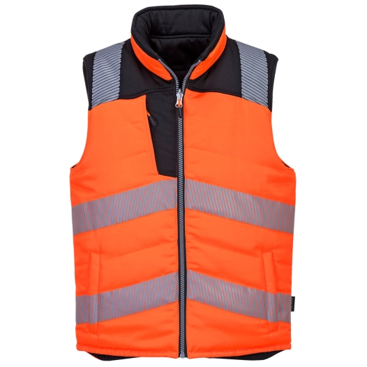 Bodywarmer réversible haute visibilité PW3 - XXXL - Orange/Noir - PORTWEST