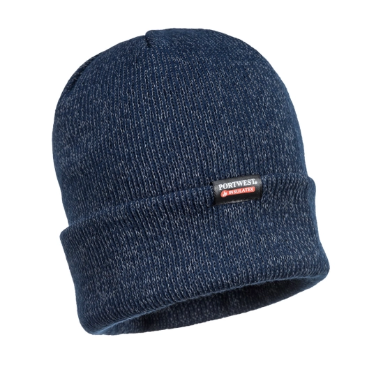 Bonnet tricot réfléchissant, doublé Insulatex - Marine - PORTWEST