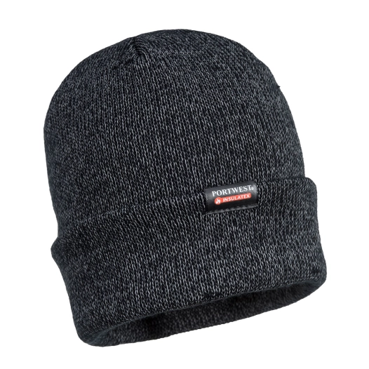 Bonnet tricot réfléchissant, doublé Insulatex - Noir - PORTWEST