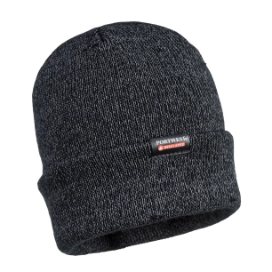 Bonnet tricot réfléchissant, doublé Insulatex - Noir - PORTWEST