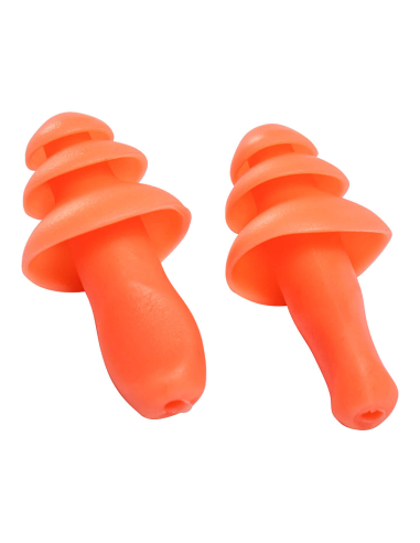Bouchon doreille réutilisable en TPR avec cordon (50 Paires) - Orange - PORTWEST
