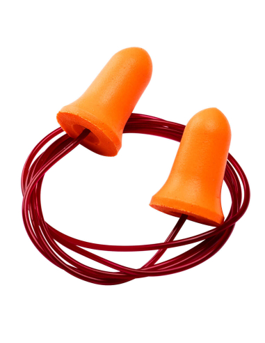 Bouchons doreille Bell Confort en mousse PU avec cordon (200 paires) - Orange - PORTWEST