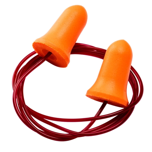 Bouchons doreille Bell Confort en mousse PU avec cordon (200 paires) - Orange - PORTWEST
