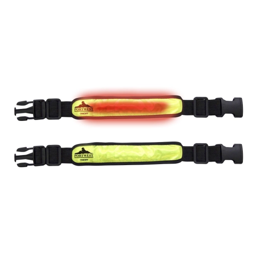 Brassard réfléchissant lumineux cligotant - Jaune - PORTWEST
