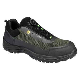 Chaussures Girder Composite Mid S3S ESD SR FO - 39 - Noir/Vert - PORTWEST