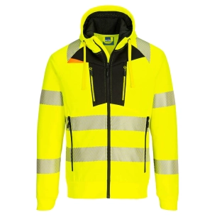 DX4 - Sweat à capuche zippé Haute-Visibilité - XXXL - Jaune/Noir - PORTWEST