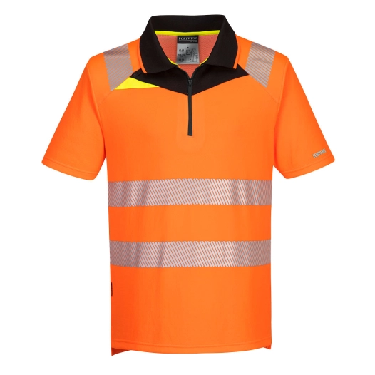 DX4 Polo Haute Visibilité MC - L - Orange/Noir - PORTWEST