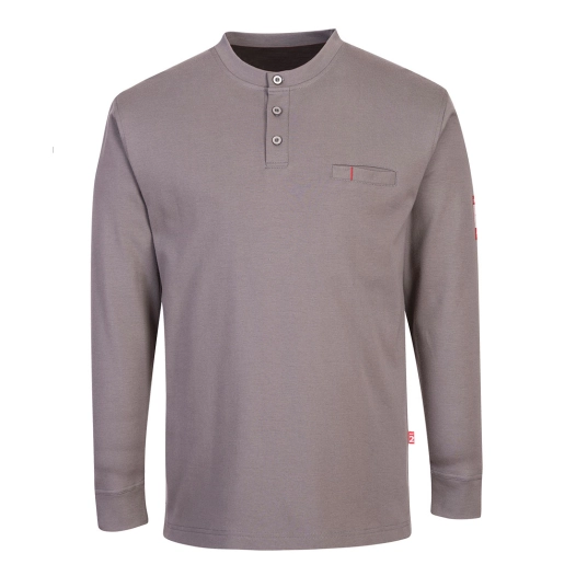 FR Henley antistatique - S - Gris - PORTWEST