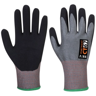 Gant CT anti coupures Mousse Nitrile F13 - L - Gris/Noir - PORTWEST