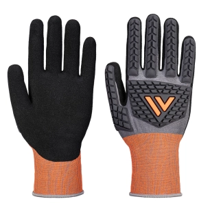Gant Nitrile Anti-impact coupure D Jauge 18 - M - Gris/Noir - PORTWEST