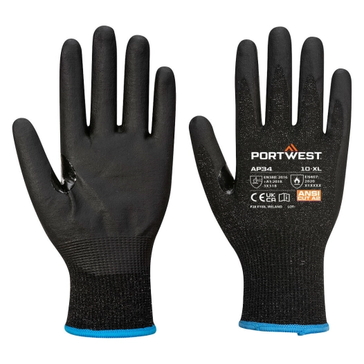LR15 GANT à écran tactile PU PK12 - L - Noir - PORTWEST