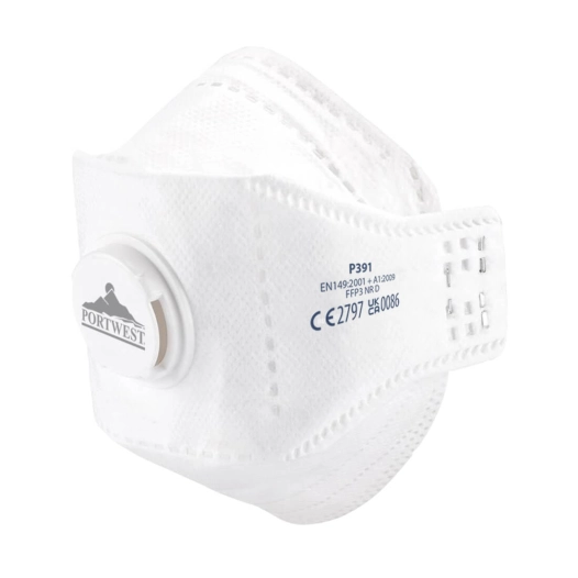 Masque EAGLE pliable FFP3 Dolomite avec valve - Blanc - PORTWEST