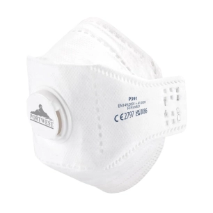 Masque EAGLE pliable FFP3 Dolomite avec valve - Blanc - PORTWEST