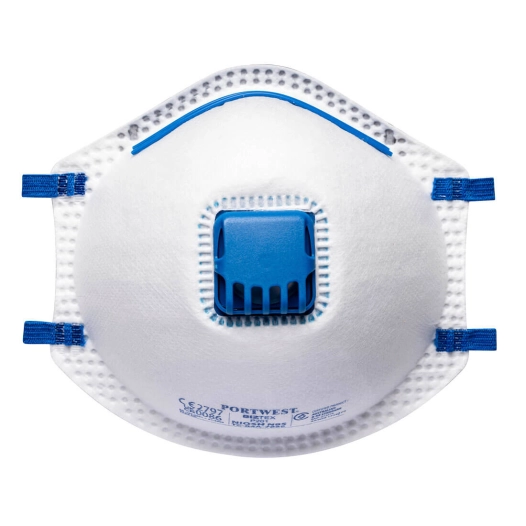 Masque FFP2 avec valve (10pcs) - Blanc - PORTWEST