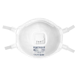Masque FFP3 avec valve (10 pcs) - Blanc - PORTWEST