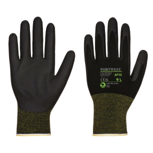 NPR15 Gants en mousse Nitrile Bambou Eco (Par12) - L - Noir - PORTWEST