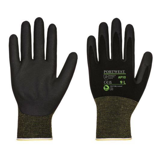 NPR15 Gants en mousse Nitrile Bambou Eco (Par12) - XL - Noir - PORTWEST