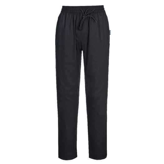 Pantalon de cuisinier de lair en maille de coton - XXL - Noir - PORTWEST