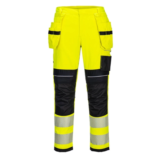 Pantalon Holster PW3 FR Hi-Vis - 32 - Jaune/Noir - PORTWEST
