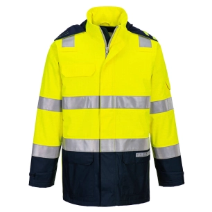 Parka Bizflame Rain+ Hi-Vis Light Arc - S - Jaune/Marine - PORTWEST