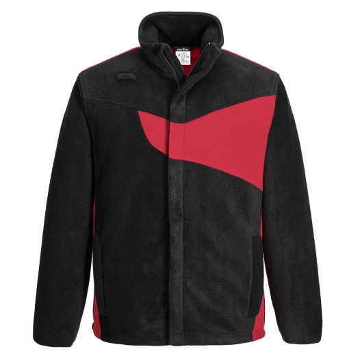 Polaire PW2 - XXXL - Noir/Rouge - PORTWEST