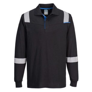 Polo à manches longues résistant aux flammes WX3 - S - Noir - PORTWEST