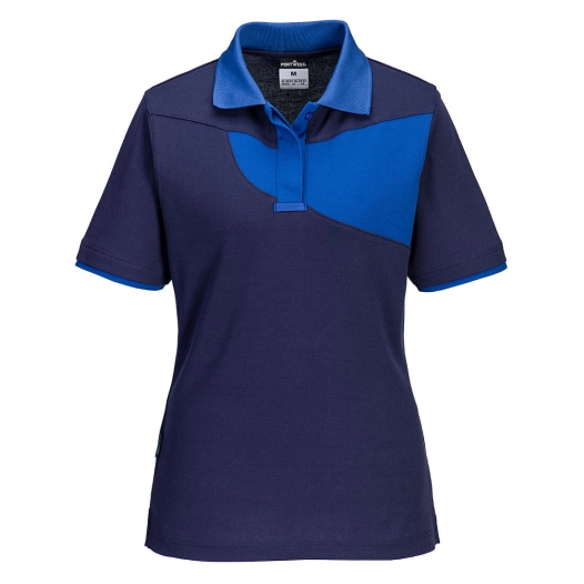 Polo Femme PW2 - S - Marine/Royal - PORTWEST