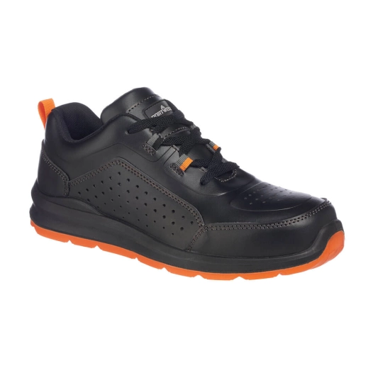 Portwest Compositelite Perforated Safety Trainer S1P - 38 - Noir/Orange - PORTWEST