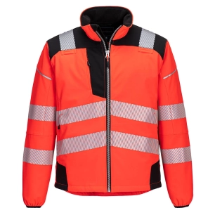 Softshell Haute-Visibilité PW3 - L - Rouge/noir - PORTWEST