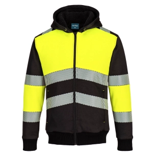 Sweat à capuche dhiver zippé PW3 Class 1 - XXXL - Jaune/Noir - PORTWEST