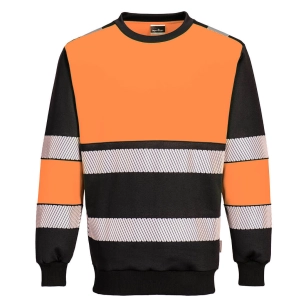 Sweat-shirt PW3 H-Vis Class 1 - M - Orange/Noir - PORTWEST