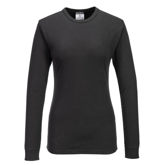 T-shirt thermique à manches longues pour femmes - L - Noir - PORTWEST