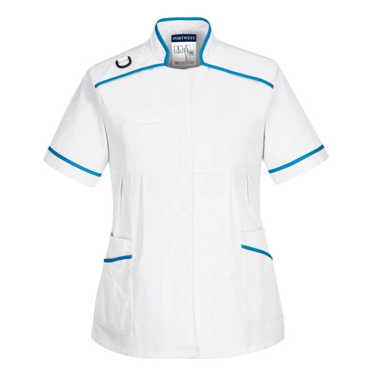 Tunique de maternité médicale - XXL - Blanc/Bleu aqua - PORTWEST