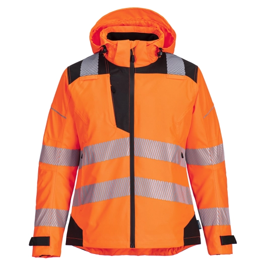 Veste de pluie haute visibilité PW3 pour femme - M - Orange/Noir - PORTWEST
