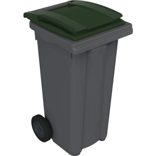 Conteneur poubelle roulante 240 litres gris et vert - SULO