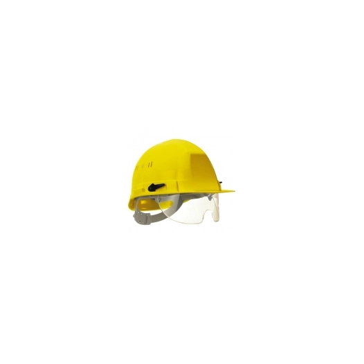 Casque chantier visioceanic en397 jaune rb lunette incorporee