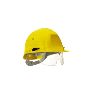 Casque chantier visioceanic en397 jaune rb lunette incorporee