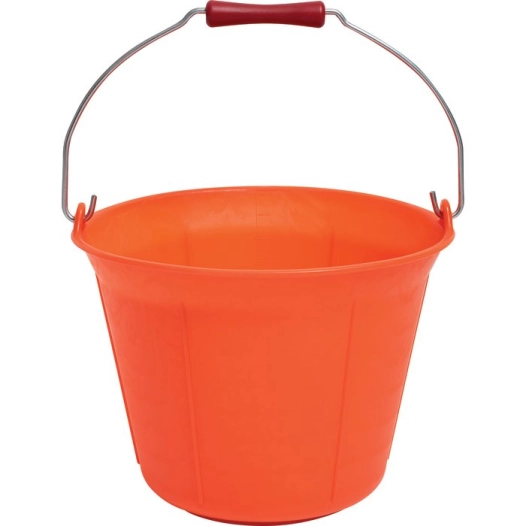 seaux de maçon pe orange 11 l