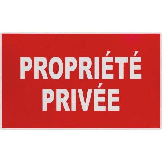 Panneau rigide 330 x 200 mm propriete privée - NOVAP