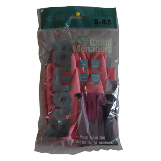 Gant de ménage latex taille 8 - brosserie thomas