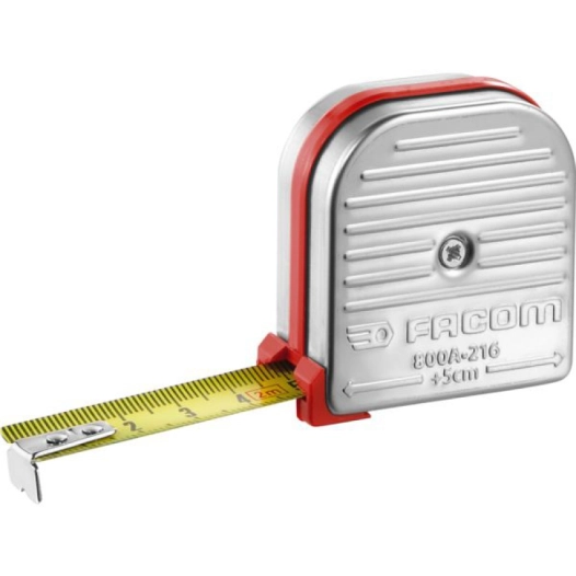 Mêtre à ruban de mecanicien boîtier inox 2 mêtres - FACOM