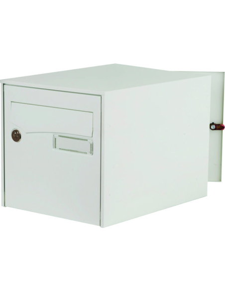 Boîte aux lettres Loft Acier Blanc Design moderne, acier robuste, finition blanche - Decayeux