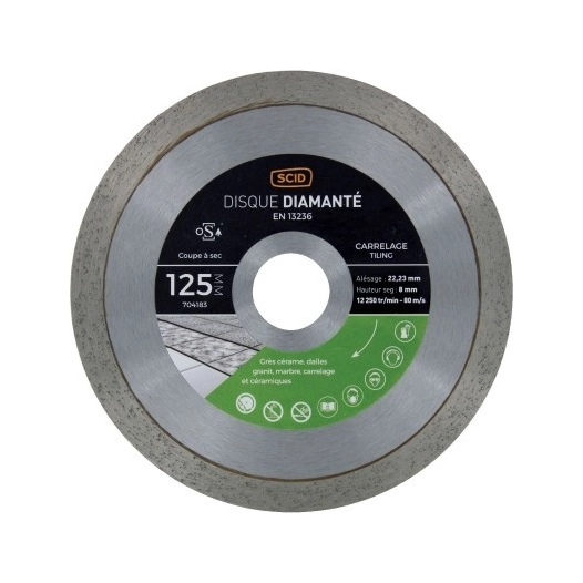 Disque diamanté carreleur pro super finition 125mm - SCID