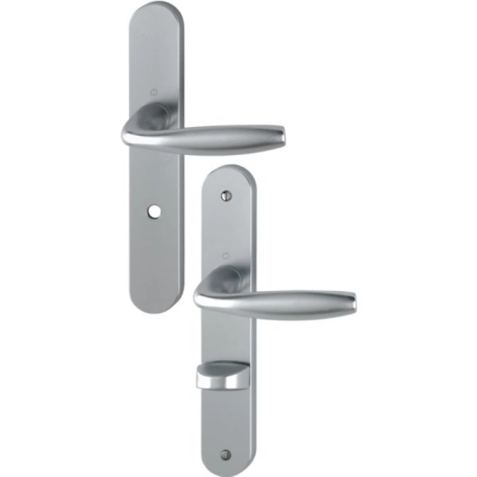 Poignée de porte en aluminium new york condamnation 195MM - hoppe