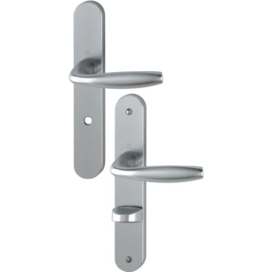 Poignée de porte en aluminium new york condamnation 195MM - hoppe