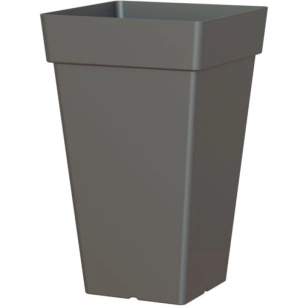 Pot de fleur capri carre haut 50cm anthracite - EDA
