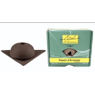 Brûleur l'Etoile d'Arménie Taupe en Boite - PAPIER D'ARMENIE