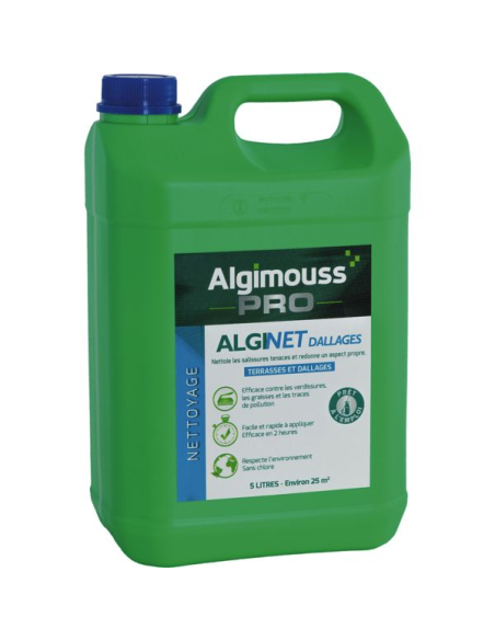 Nettoyant Alginet dallages pour sols extérieurs - bidon de 5 litres - ALGIMOUSS